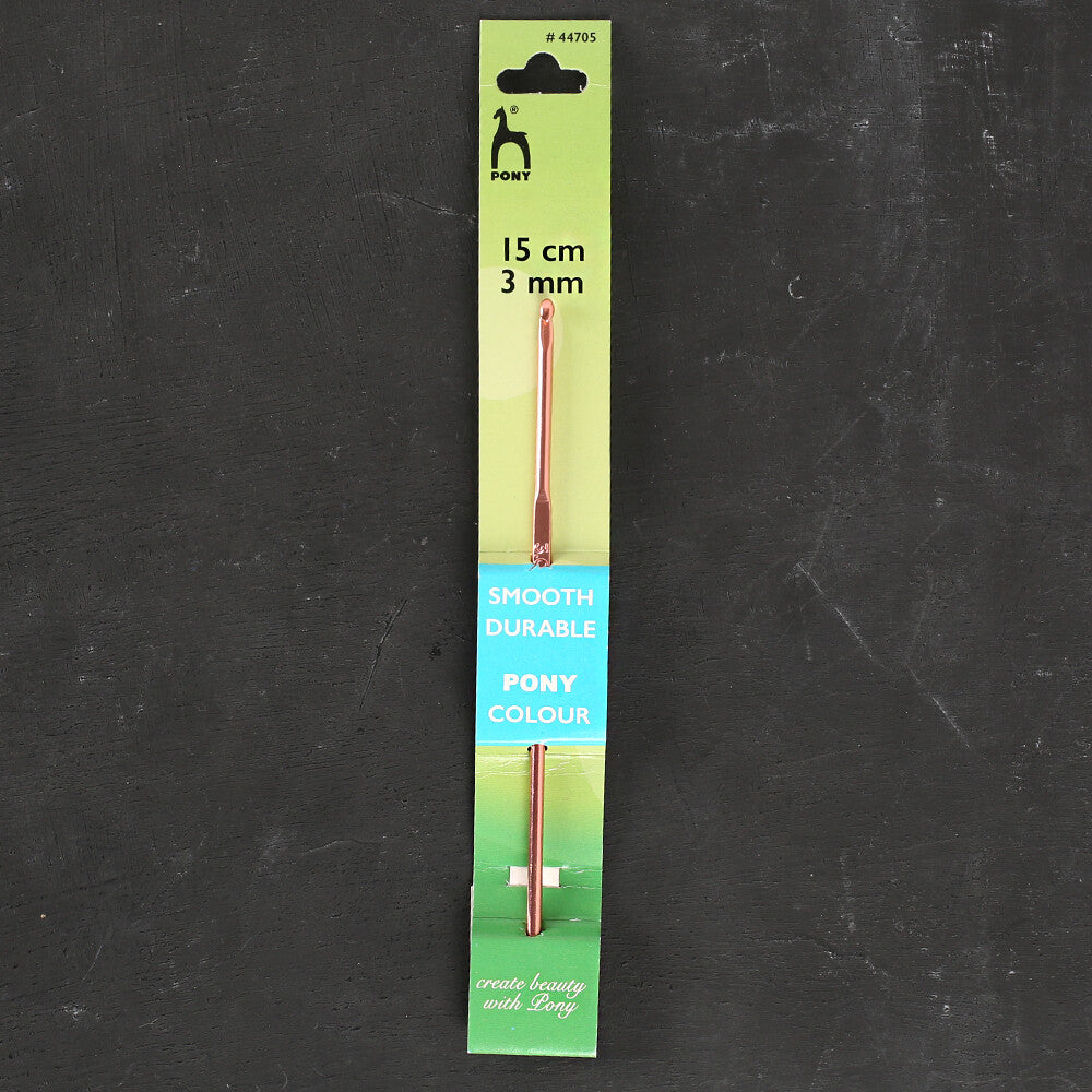 Pony Colour Metal 3 mm 15 cm Pembe Yün Tığ - 44705